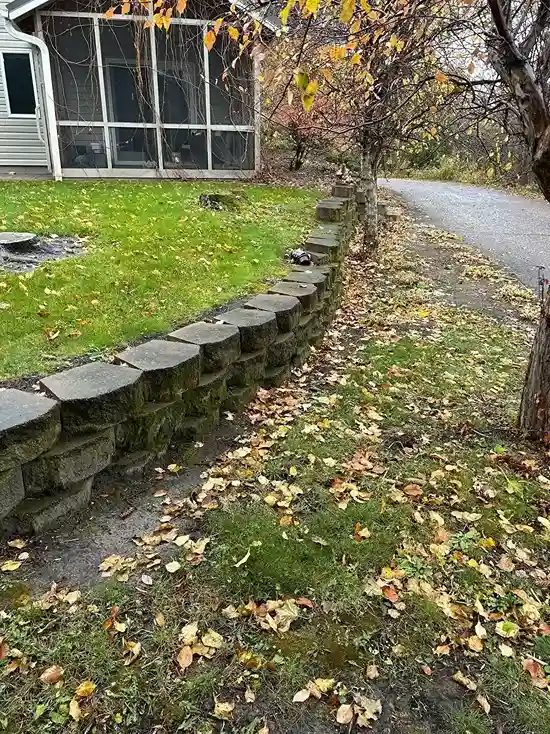 Backyard concrete patio pressure washing restoration in Morris MN