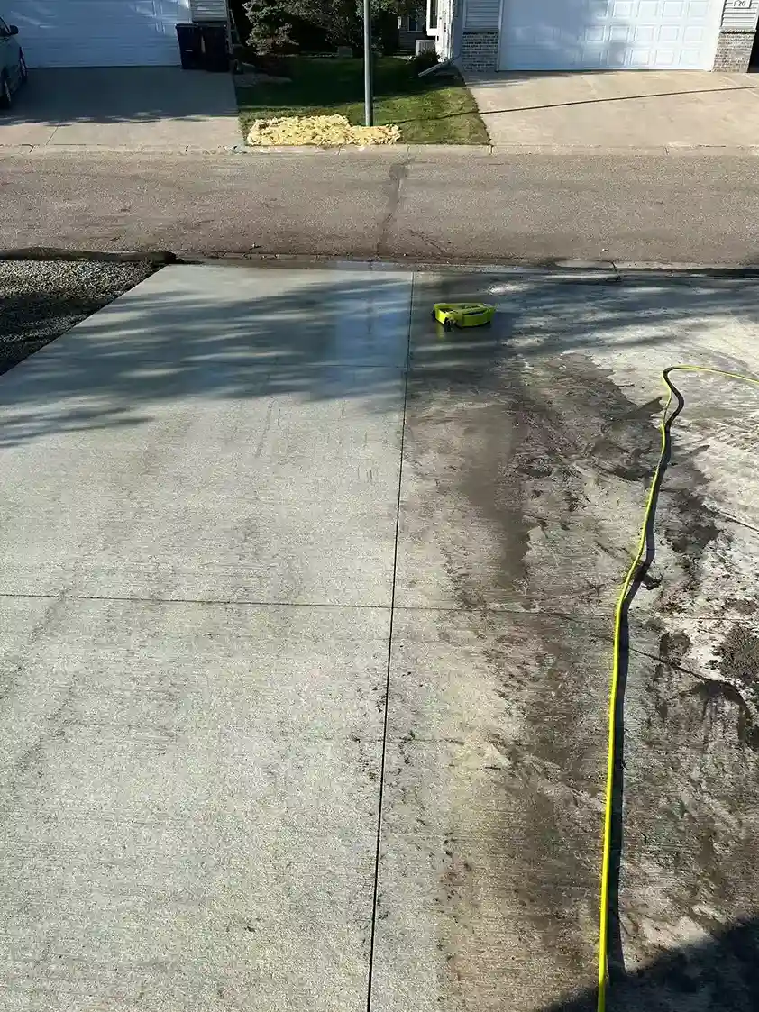 Outdoor living patio space power washed and restored in Stevens County