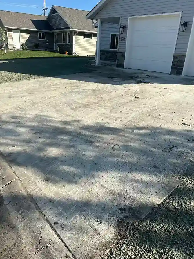 Backyard concrete patio and pool deck pressure cleaning in Morris Minnesota